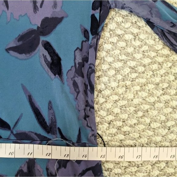 Tory Burch Blue & Violet Floral Viscose Signature Print Dress  XS - Picture 8 of 10